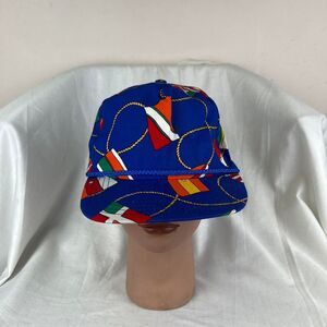 Vintage Town Talk Nautical blue & Red Flags  With Rope design Size Os